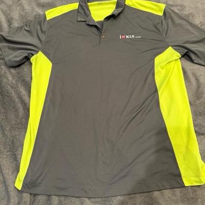 Nike Golf neon green gray Dri-fit XXL