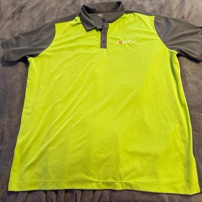 NIKE GOLF XXL LIME GREEN GRAY SHIRT