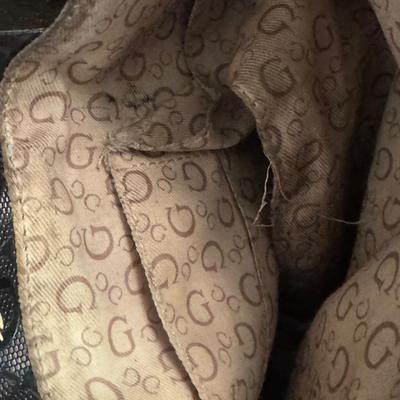 Guess large women’s black flower purse