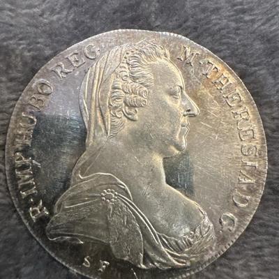 1780 M Theresia Austrian Silver Coin R.IMP.HU.BO.REG. GUENZBURG MINT SF .100 silver