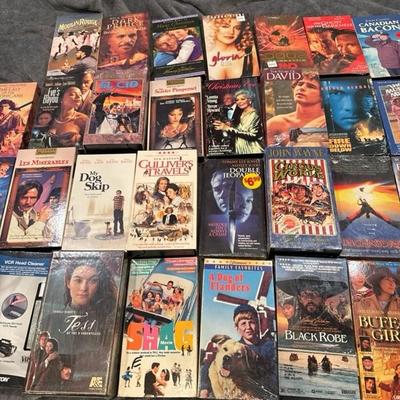Lot of 30 VHS MOVIE TAPES SOME ALL SEALED ALL IN EXCELLENT SHAPE