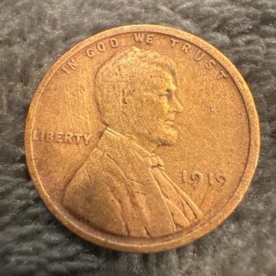Rare 1919 Wheat Cent U.S. Penny No mint Mark Currency United States ERROR Coin