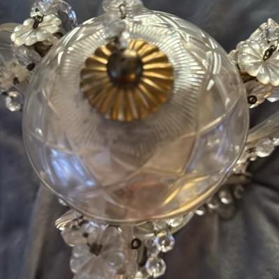 Vintage Italian Crystal Murano Glass Chandelier