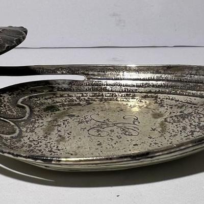 2-Antique Sterling Silver Monogrammed "K" Home Decor or Ashtrays 4.75 Ounces TW in Good Condition.