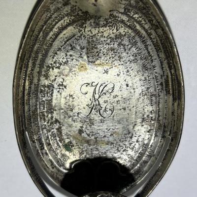 2-Antique Sterling Silver Monogrammed "K" Home Decor or Ashtrays 4.75 Ounces TW in Good Condition.