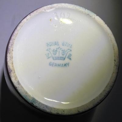 Antique Royal Saxe Germany Hand Painted Vase 5-1/4" Tall in Very Good Preowned Condition.