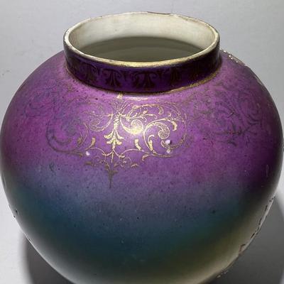 Antique Royal Saxe Germany Hand Painted Vase 5-1/4" Tall in Very Good Preowned Condition.