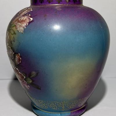 Antique Royal Saxe Germany Hand Painted Vase 5-1/4" Tall in Very Good Preowned Condition.