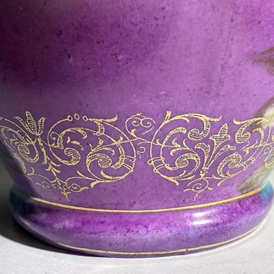 Antique Royal Saxe Germany Hand Painted Vase 5-1/4" Tall in Very Good Preowned Condition.