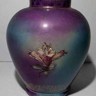 Antique Royal Saxe Germany Hand Painted Vase 5-1/4" Tall in Very Good Preowned Condition.