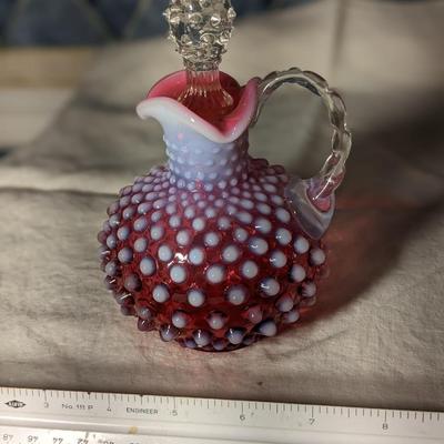 Fenton Art Glass Cranberry Opalescent 6