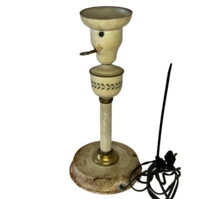 Antique Art Nouveau Leaves Cast Press Metal Boudoir Lamp – Restoration Project