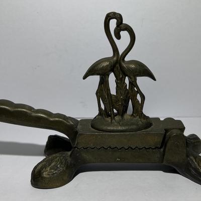 Antique Scarce Cast Iron Nutcracker Utensil 7-1/2" Long in Very Good Preowned Condition.