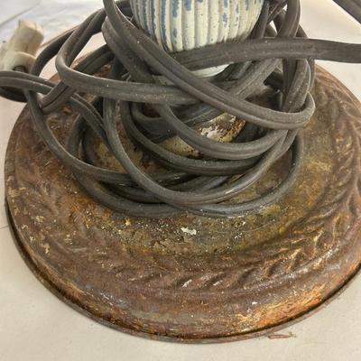 Antique c. Late 19th Century Cast Iron Boudoir Lamp