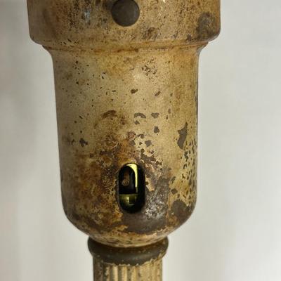 Antique c. Late 19th Century Cast Iron Boudoir Lamp