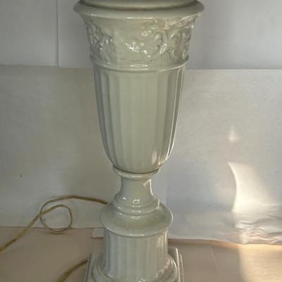Antique Early 20th Century White Column Lamp likely from or inspired by the Biltmore Hotel