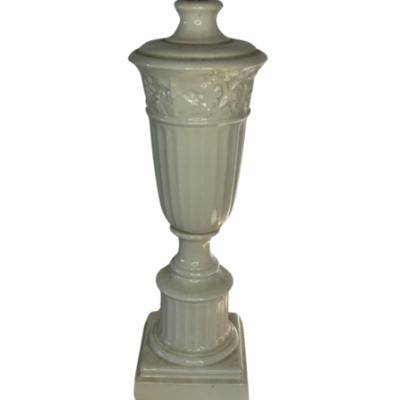 Antique Early 20th Century White Column Lamp likely from or inspired by the Biltmore Hotel