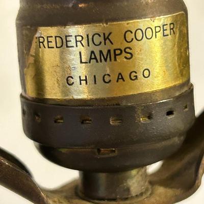 Antique Fredrick Cooper Opaline Glass Column Lamp