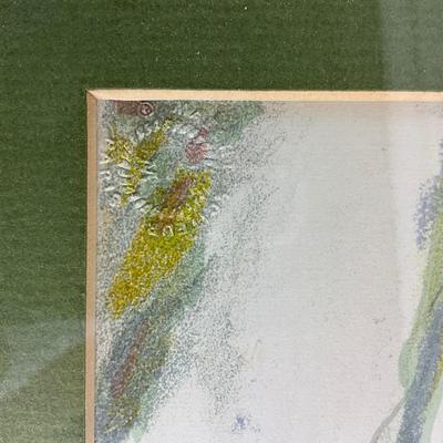 767 Pastel Sketch Framed and signed Bonnard