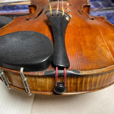 Antique Nicolaus Amatus 24" Long c1900 Violin w/Case in Fair Preowned Condition Needs Reconditioning.