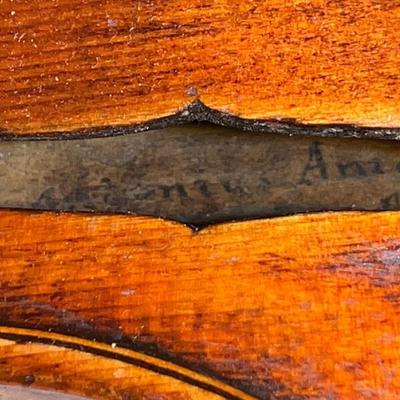 Antique Nicolaus Amatus 24" Long c1900 Violin w/Case in Fair Preowned Condition Needs Reconditioning.