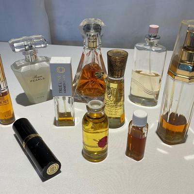 Variety of bottles of perfume