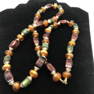Vintage Multi Colored Beaded Necklace