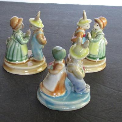 Older Rabbit Couple Figurines, Enesco