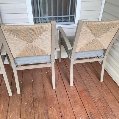 Four Woven Back Metal Outdoor Chairs (BD-SS)