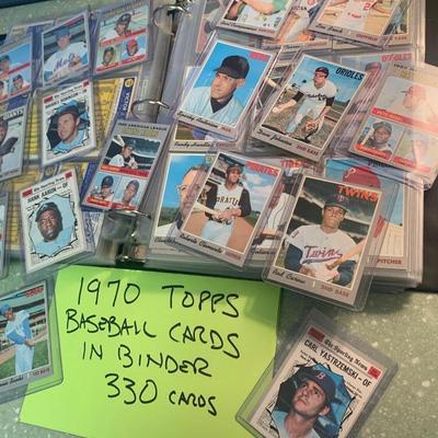 1970 Topps Baseball Cards - 300+ In Binder