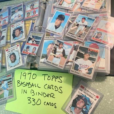 1970 Topps Baseball Cards - 300+ In Binder