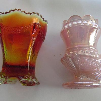 2 Older Boyd Glass Toothpick Holders