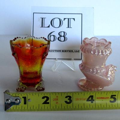 2 Older Boyd Glass Toothpick Holders