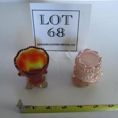 2 Older Boyd Glass Toothpick Holders