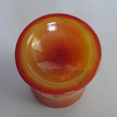 Older Boyd Glass Hoppy Toothpick Holder, Limited 453/1000, Orange Slag