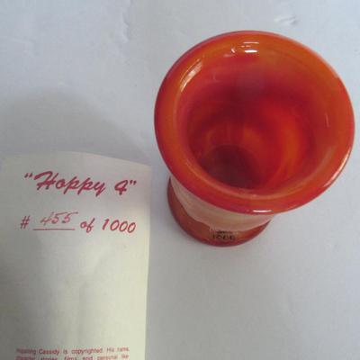 Older Boyd Glass Hoppy Toothpick, Limited 455/1000, Orange Slag