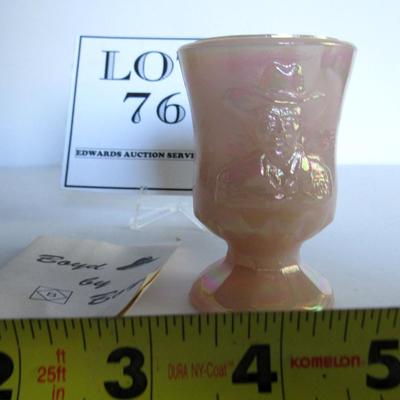 Older Boyd Glass Hoppy Toothpick, Limited 600/1000, Pink Carnival