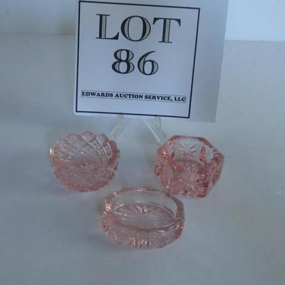 Older Mosser Glass Light Pink Salt Dips