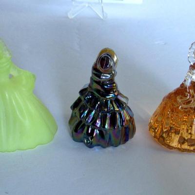 Boyd Glass Miniature Dolls, One Opaque Vaseline, Glows