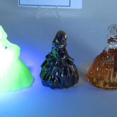 Boyd Glass Miniature Dolls, One Opaque Vaseline, Glows