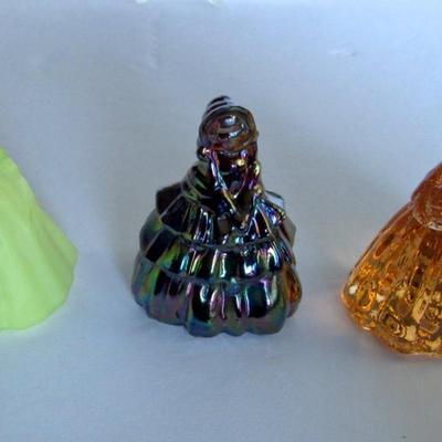 Boyd Glass Miniature Dolls, One Opaque Vaseline, Glows