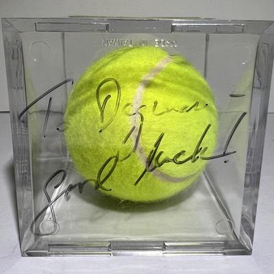 Martina Navratilova Signed Tennis Ball Case at the 1994 Virginia Slims Championship Games as Pictured.