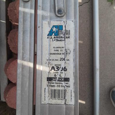6 ft ALUMINUM LADDER WITH AN EXTENSION POLE