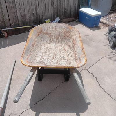 WHEELBARROW AND SPADE SHOVEL