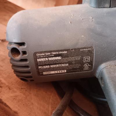 RYOBI CORDLESS FLASHLIGHT AND CIRCULAR SAW AND CORDED TASK FORCE CIRCULAR SAW