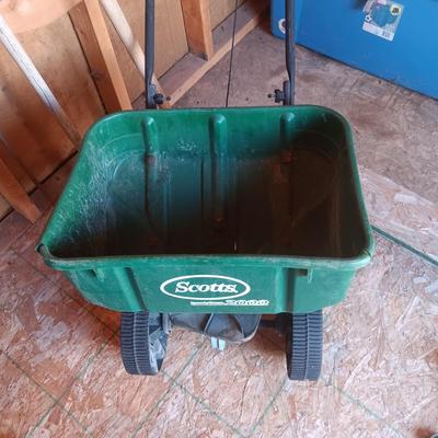 YARD TOOLS, SPREADER AND A DISTANCE TRACKER