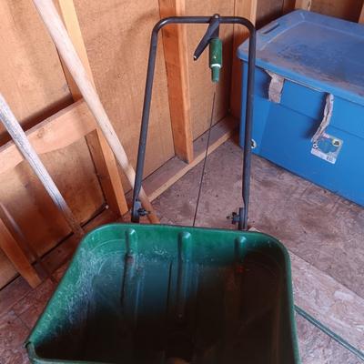 YARD TOOLS, SPREADER AND A DISTANCE TRACKER