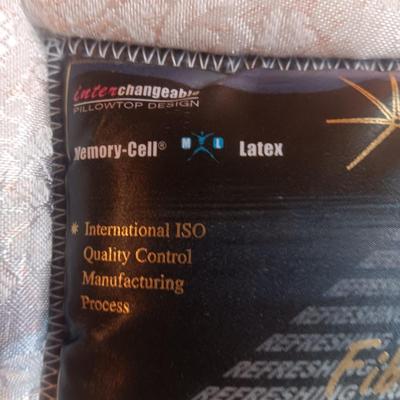 CLEAN KING SIZE SLEEP NUMBER BED WITH BRASS HEAD/FOOT BOARDS