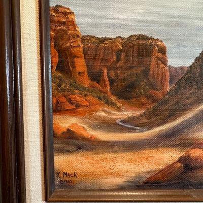SIGNED K. MACK CANVAS PAINTING