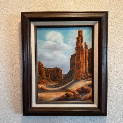 SIGNED K. MACK CANVAS PAINTING